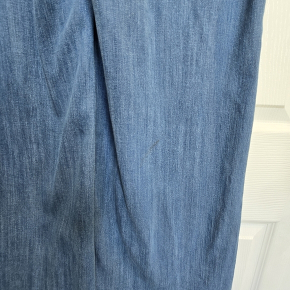 Express Modern Retro Wide Leg Super High Rise Denim Blue Jeans 4 - Picture 7 of 14